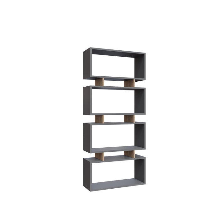 Hanah Home Langdon Estantería Antracita y Roble